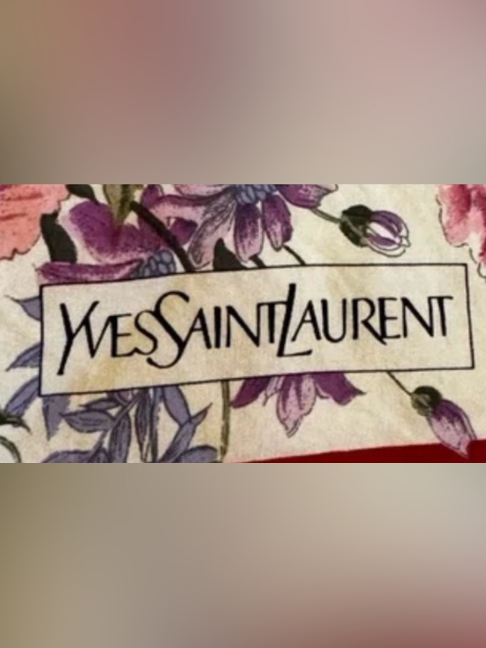 Yves Saint Laurent Vintage Floral Silk Scarf with Roses (Multi) - EUC - Picture 2 of 4